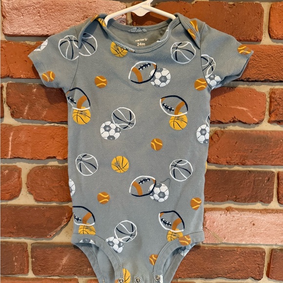 Carter's Blue Sports Print Bodysuit - Picture 1 of 4